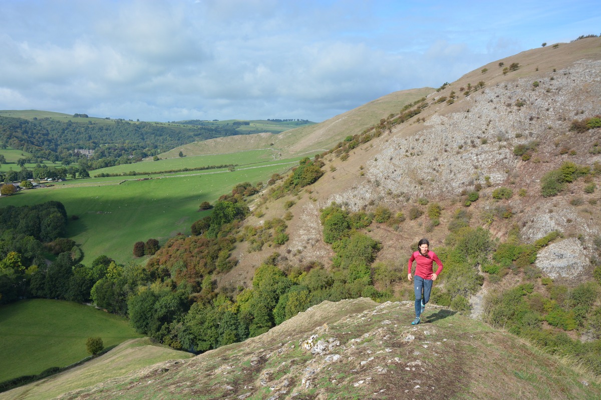 Running at National Trust-owned Dovedale in the Peak District